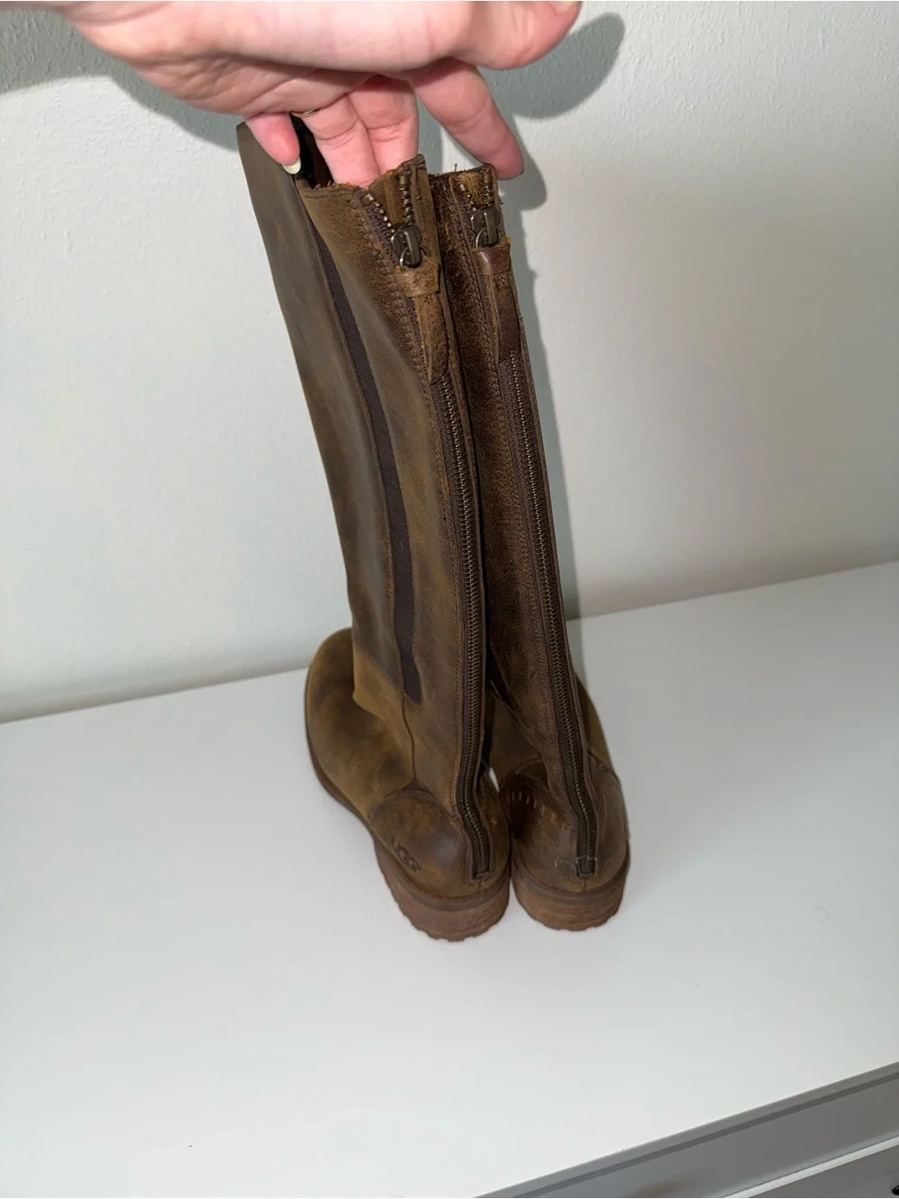 UGG Women's Brown Tall Leather Boots